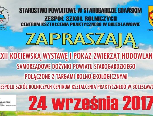 Nasz patronat. Dożynki i wystawa w Bolesławowie, Rolniczym Centrum Kociewia