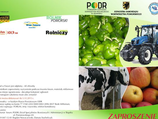 Nasz patronat. Forum Grup Producentów Rolnych 