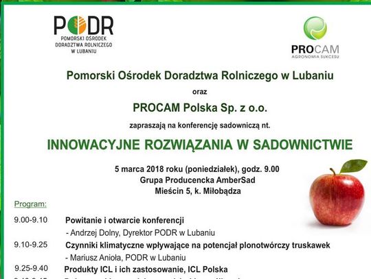 Nasz patronat. Konferencja sadowników w Mieścinie