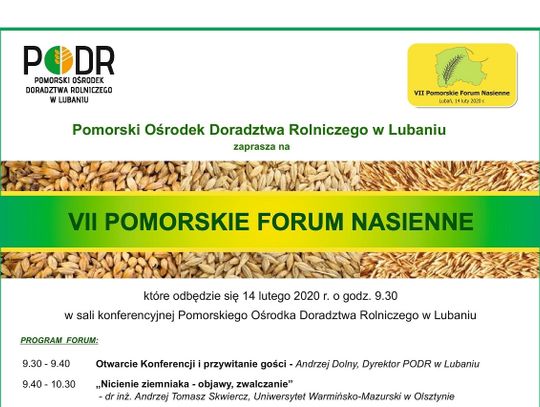 Nasz Patronat. VII Pomorskie Forum Nasienne w Lubaniu