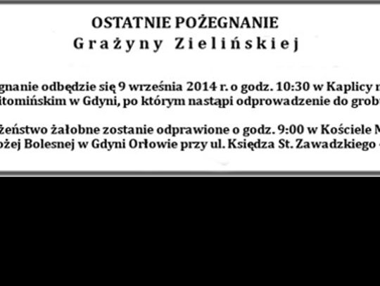 Nie żyje Grażyna Zielińska - dyrektor generalny RIGP