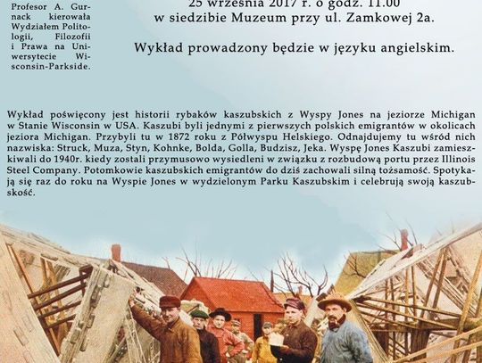 O Kaszubach w USA - wykład w j. angielskim.