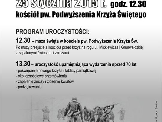 Obchody 70. rocznicy Marszu Śmierci więźniów Obozu Koncentracyjnego KL Stutthof