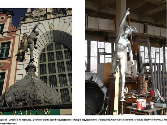 Odświeżony Hermes na przedprożu Dworu Artusa