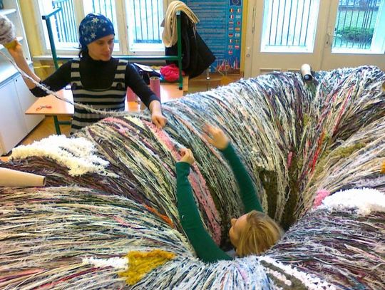 Olbrzym z włóczki już gotowy