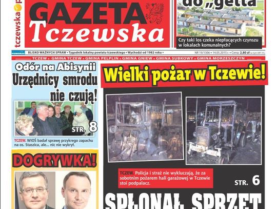 Olbrzymi pożar, dłużnicy do "getta", co z głosem w autobusach? Czytaj Gazetę Tczewską!