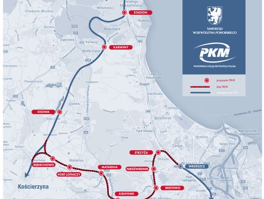 Ostateczne nazwy przystanków PKM
