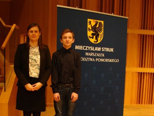 Paweł Okuński z gminy Potęgowo wśród najwybitniejszych pomorskich uczniów 