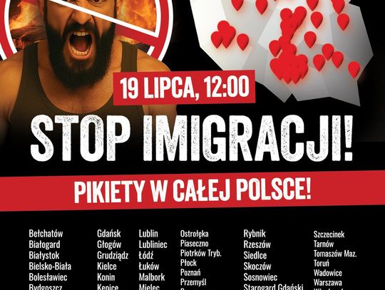 Pikieta ANTYIMIGRACYJNA w Starogardzie Gdańskim