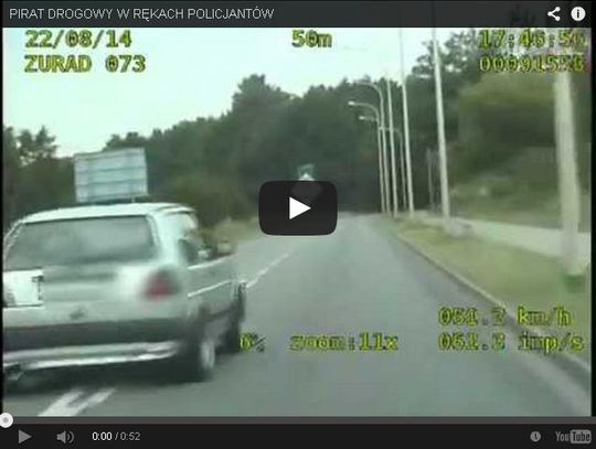 Pirat drogowy w rękach policjantów