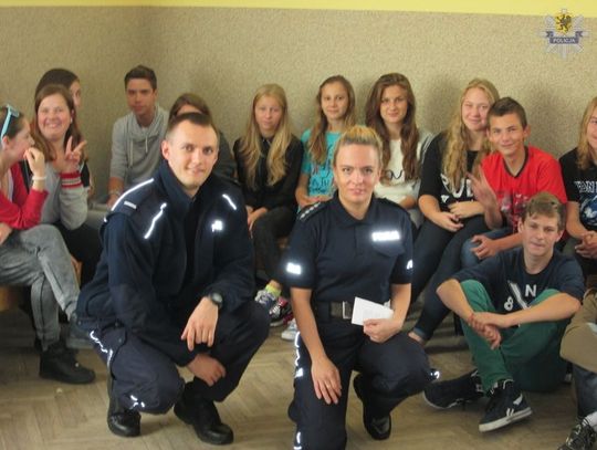 Policjanci z wizytą w gimnazjum