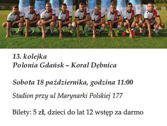 Polonia Gdańsk zmierzy się z Koralem Dębnica