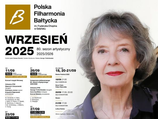 Polska Filharmonia Bałtycka im. Fryderyka Chopina w Gdańsku zaprasza na koncerty symfoniczne i wydarzenia we wrześniu 2025