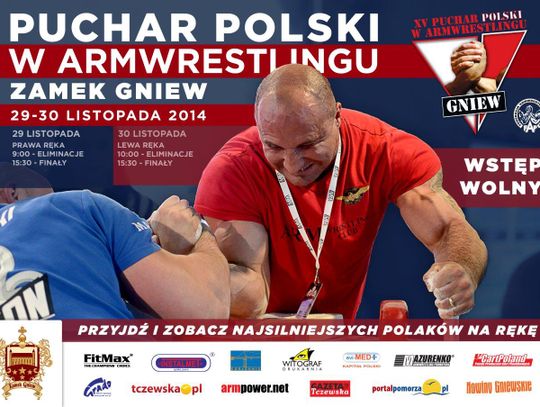 Polskie gwiazdy w siłowaniu na ręce na zamku w Gniewie!