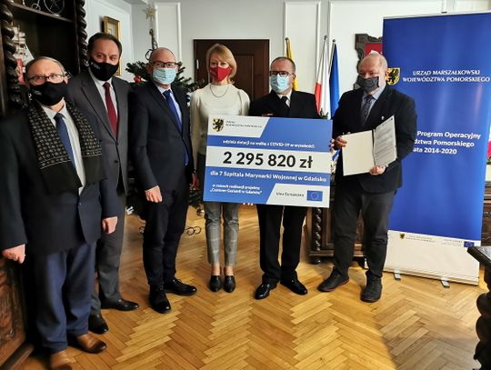 Ponad 2 mln zł na walkę z COVID-19. Pieniądze trafią do 7. Szpitala Marynarki Wojennej w Gdańsku 