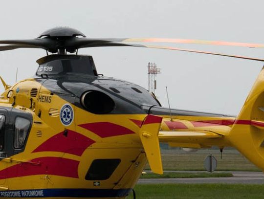 Poważny wypadek w Lubiszewie. Śmigłowiec zabrał rannego do szpitala