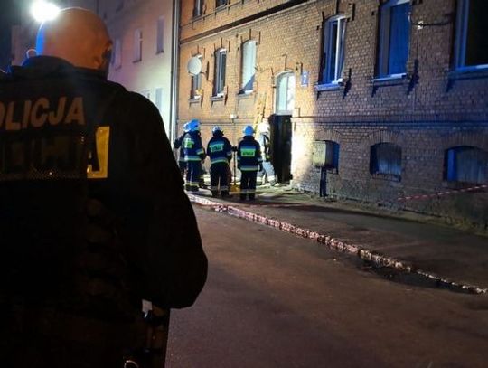 Pożar kamienicy w Lęborku