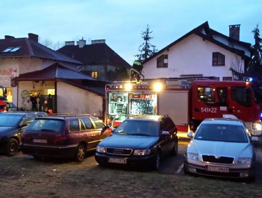 Pożar przy ul. Armii Krajowej. Ogień zagrażał pizzerii i innym budynkom