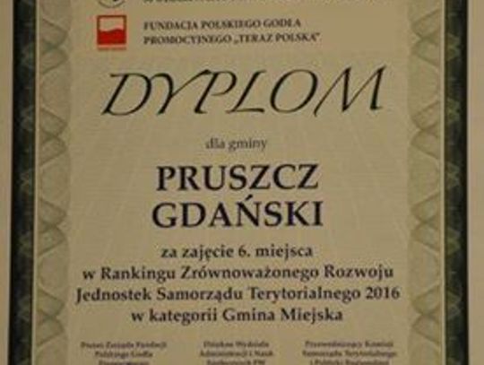 Pruszcz Gdański wyróżniony