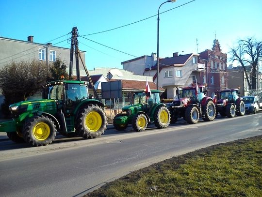 Rolniczy protest na ulicach Kwidzyna