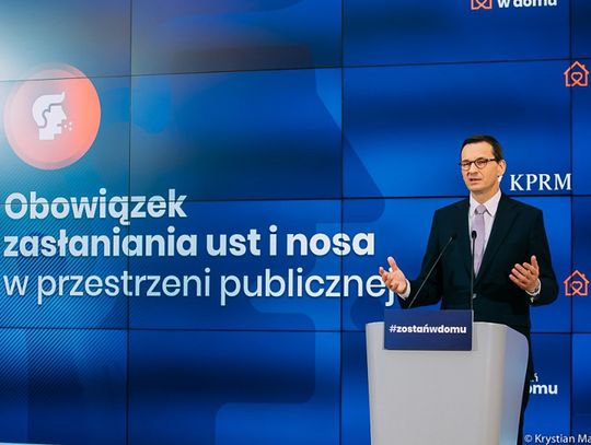 Rząd przedłużył ograniczenia związane z epidemią. Od 16 kwietnia br. obowiązkowe maseczki!