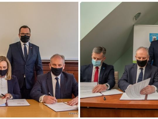 Rządowy Fundusz Rozwoju Dróg 2021. Wojewoda podpisał umowy z powiatami: kartuskim i kościerskim