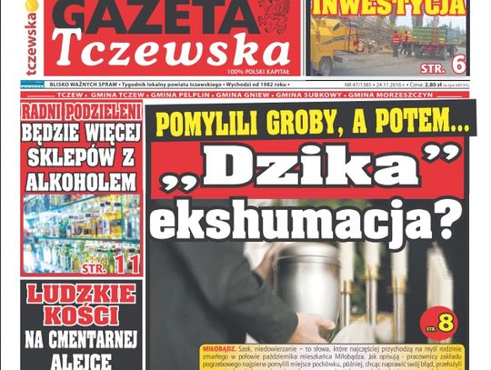 Sanepid wszczyna postępowanie: "przeniesienie to ekshumacja"