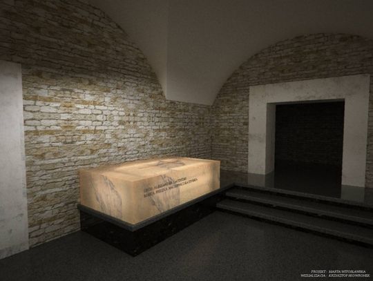 Sarkofag prezydencki - na Wawelu, pod Wieżą Srebrnych Dzwonów