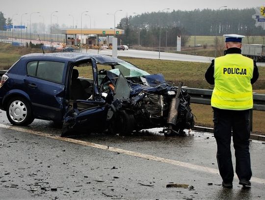 Śmiertelny wypadek na autostradzie A1. Sprawca jechał pod prąd.