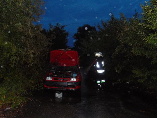 Spłonął samochód w Subkowach. Prawdopodobnie ktoś go podpalił