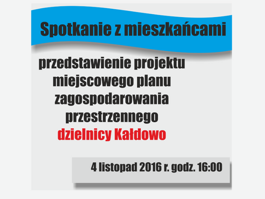 Spotkanie w sprawie planu dla Kałdowa