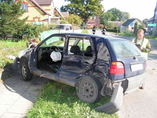 Staranował auto z ciężarną kobietą w środku