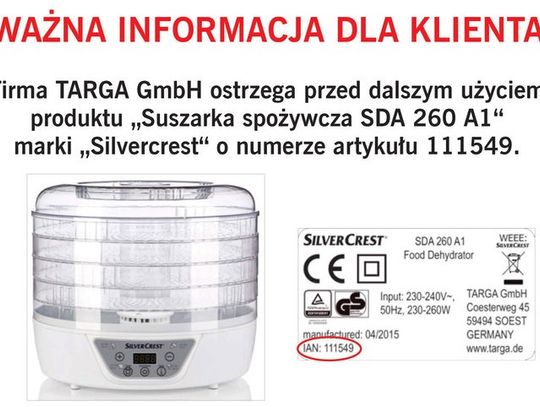 Suszarka, która grozi pożarem?! Wycofują kolejne produkty z rynku