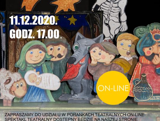 Świąteczna dobranocka teatralna dla dzieci. Dostępna online w piątek 