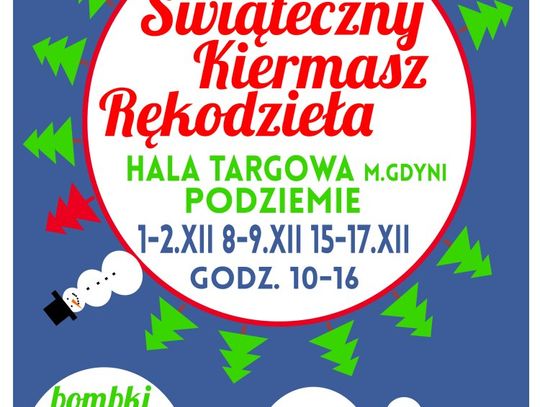 Świąteczny Kiermasz Rękodzieła na Hali Targowej w Gdyni w najbliższy weekend