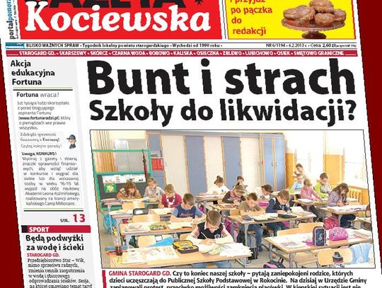 Szkoły do likwidacji? - w  "Gazecie Kociewskiej!"