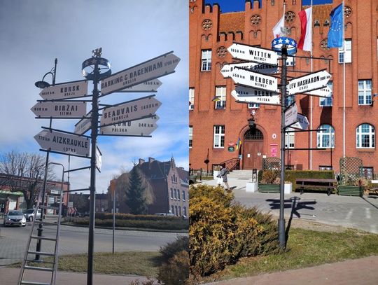 Tablice miast partnerskich: Kurska w Rosji i Słucka na Białorusi zostały dziś zdjęte...  