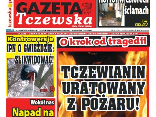 Tczewianin cudem uratowany z pożaru. "Chwilę później mógł już nie żyć"