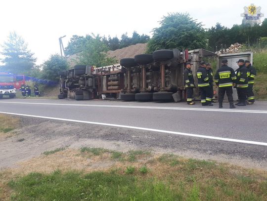Tir zablokował na godzinę DK55