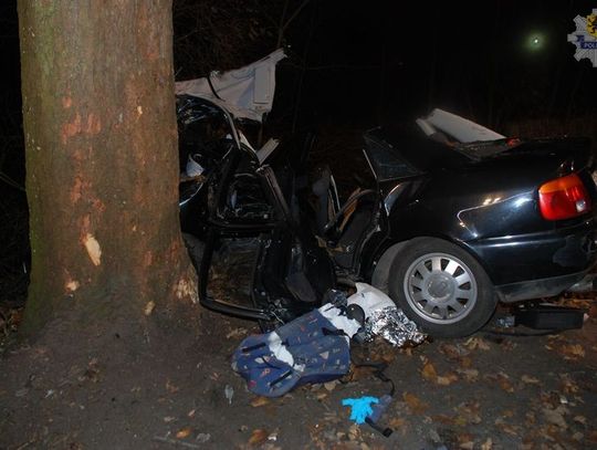 Tragiczny wypadek po uderzeniu w drzewo
