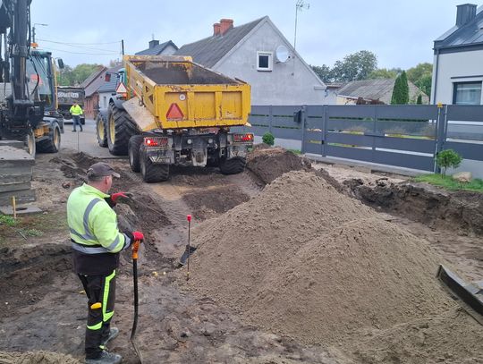 Trwają prace na ulicy Polnej