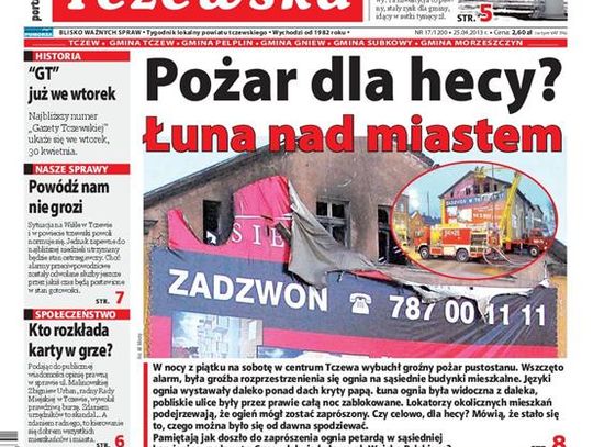 Tylko w „Gazecie Tczewskiej”!