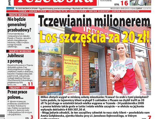 Tylko w „Gazecie Tczewskiej”!