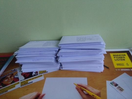 Uczniowie ZSI i SMS wzięli udział w Maratonie Pisania Listów