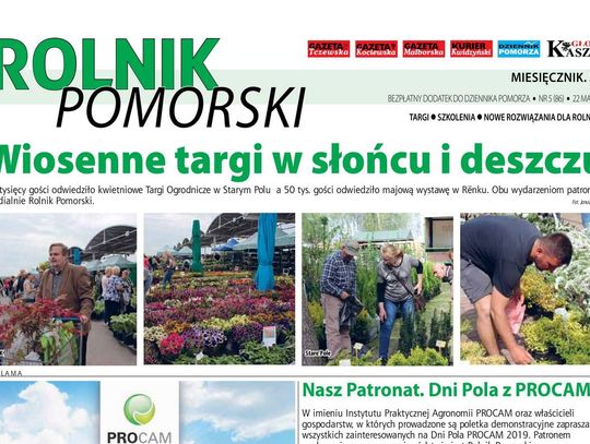 Udane targi pięknych roślin. Deszcz nie odstraszył klientów. Majowy numer Rolnika Pomorskiego 