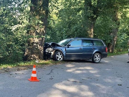 Uderzył w drzewo Zasnął za kierownicą, bo miał 2 promile alkoholu