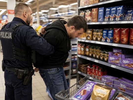 Ukradł setki czekolad i kaw, które znikały ze sklepów w Tczewie
