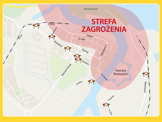 Usuwanie niewybuchu z dna Martwej Wisły