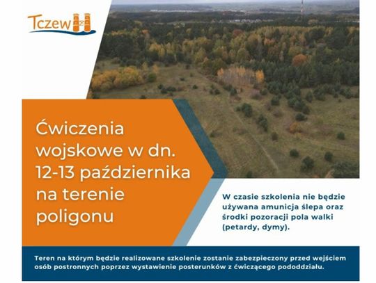 UWAGA MIESZKAŃCY TCZEWA! Ćwiczenia poligonowe żołnierzy 22 Bazy Lotnictwa w Malborku