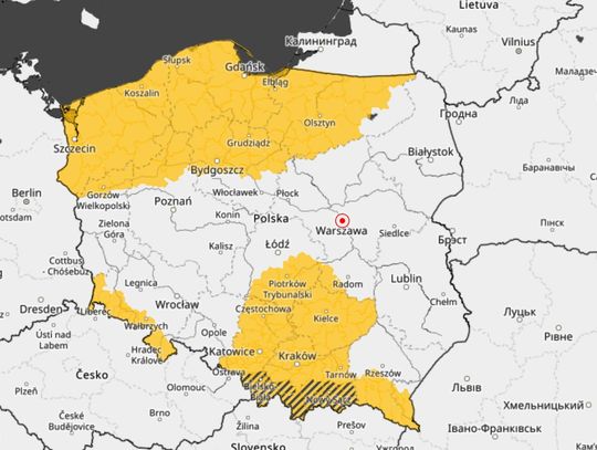 Uwaga na śliskie drogi - możliwe oblodzenie!